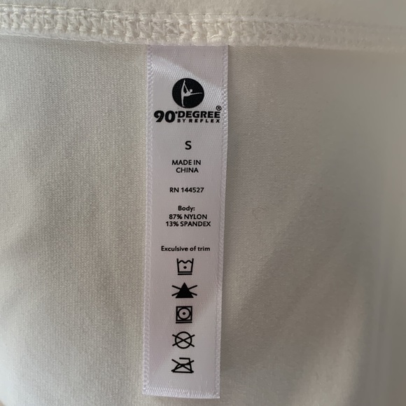 90 Degree By Reflex Off-White/Cream Zipper Front Top - Picture 5 of 5